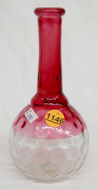 Rubina Glass Barber Bottle w/Baby Thumbprint
