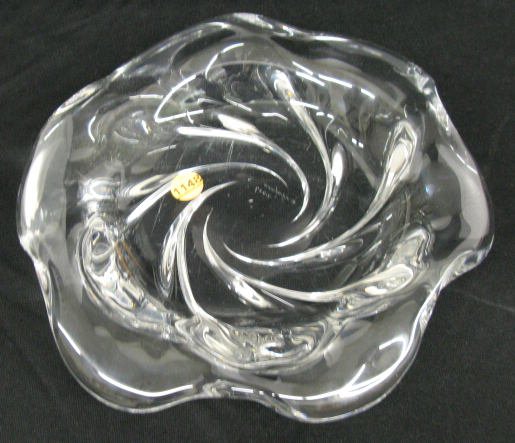 Clear Murano Style Glass Dish w/a Twist - 2