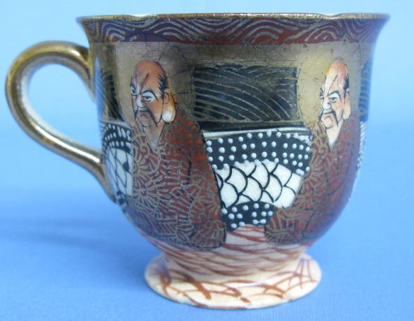Oriental Pottery Tea Set w/Dragon Finials - 8