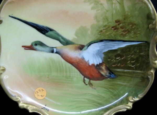 2 Coronet Game Bird Plates w/Flying Ducks - 5
