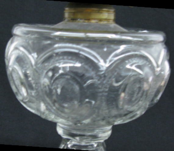 Clear Peacock Feather Kerosene Lamp - 3