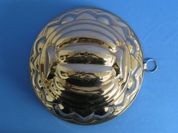 3 Copper Food Molds: Melon, Swirl & Leaf - 2