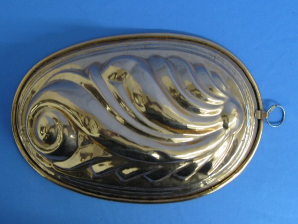 3 Copper Food Molds: Melon, Swirl & Leaf - 4