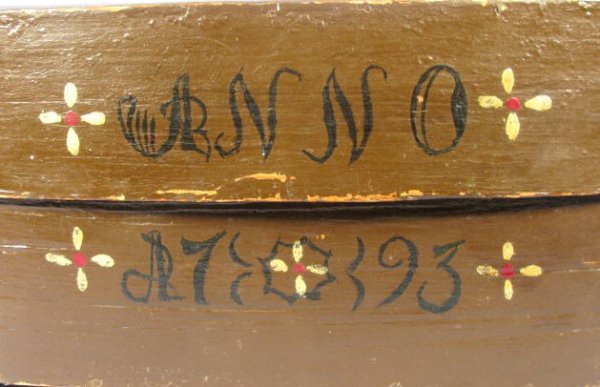 Oval Dowry Box- Painted "ANNO 1793" - 2