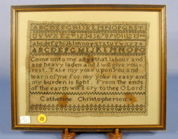 18th Century Era Sampler w/Gospel Verse