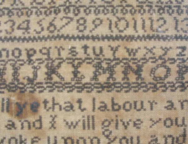18th Century Era Sampler w/Gospel Verse - 2