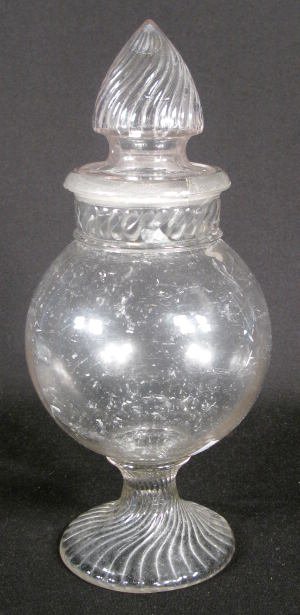 Swirled Glass Apothecary Jar
