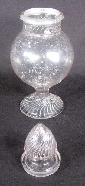 Swirled Glass Apothecary Jar - 2