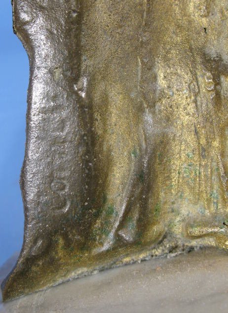 Pair of Cast Brass & Marble Girandoles w/Prisms - 4