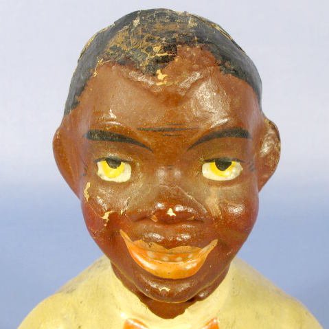 Rare Antique Roly-Poly Black Man Toy - 2
