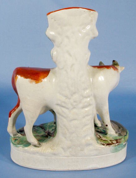 Pr. Staffordshire Cow & Calf Mantle Figures - 6