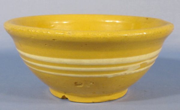 Group of 3 Yellow Ware Mixing Bowls - 4