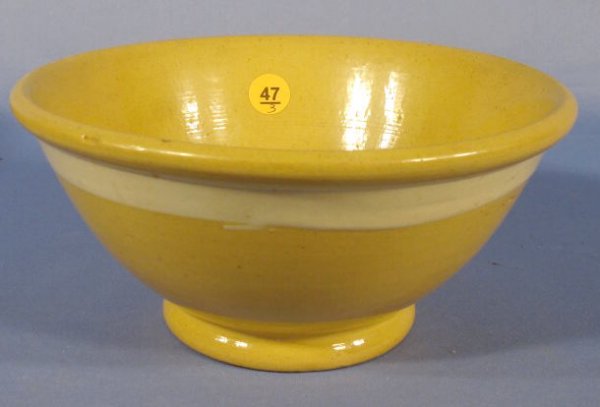 Group of 3 Yellow Ware Mixing Bowls - 6