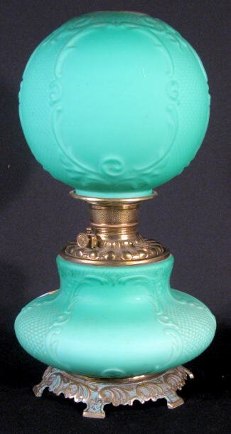 Green Opaque Gone with the Wind Lamp