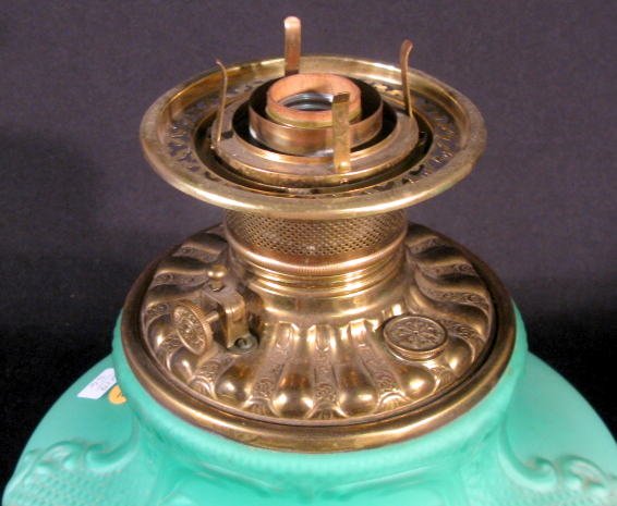 Green Opaque Gone with the Wind Lamp - 3