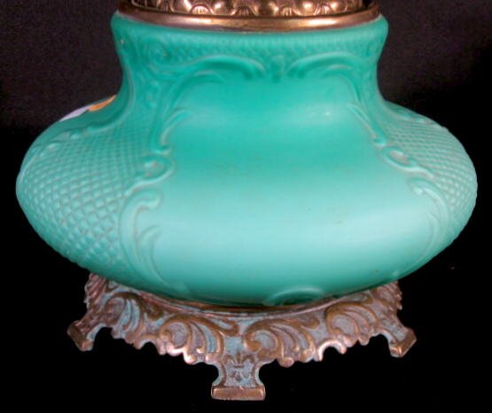 Green Opaque Gone with the Wind Lamp - 4