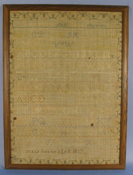 Sampler Dated 1837 by Mary Keane Age 11