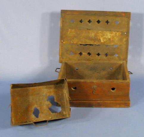 Wood & Tin Foot Warmer for Buggy - 4