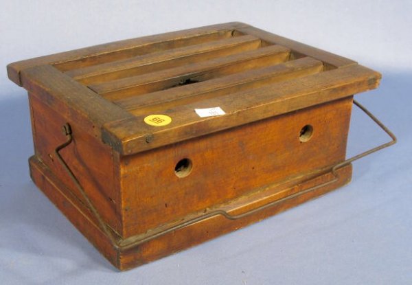 Wood & Tin Foot Warmer for Buggy - 5
