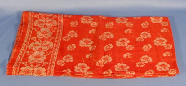 Group of 6 Red/White Woven Table Cloths - 4