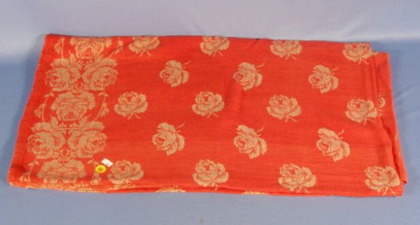 Group of 6 Red/White Woven Table Cloths - 5