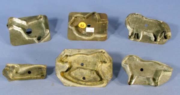 Group of 6 Tin Cookie Presses