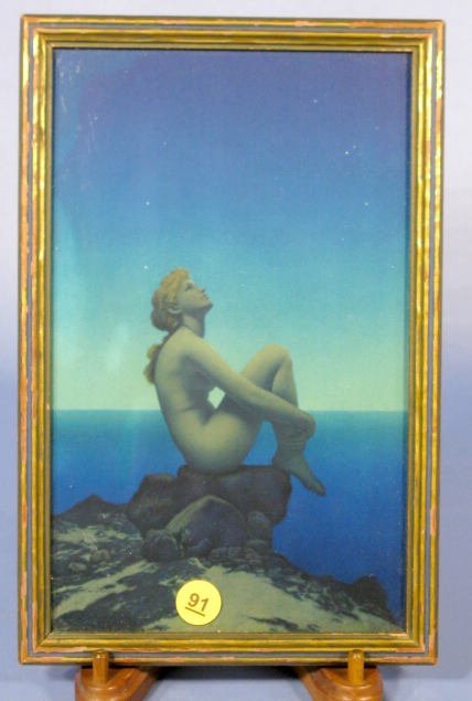 Maxfield Parrish "Stars" Print in Original Frame