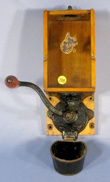 Dovetailed Wood Wall Coffee Grinder