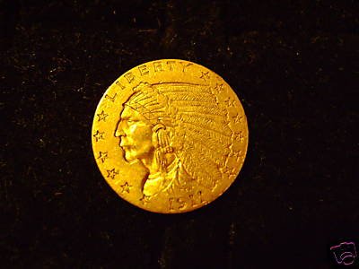 2.5 Dollar Gold Indian Head Quarter Eagle