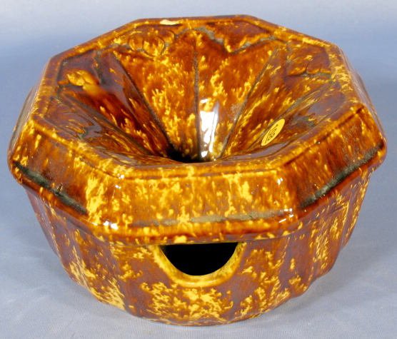 2 Rockingham Glazed Yellow Ware Spittoons - 3