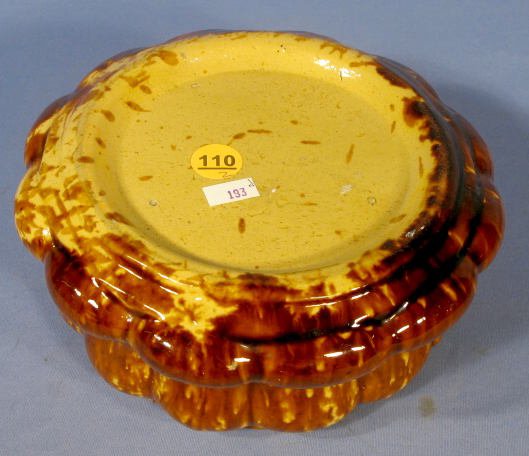 2 Rockingham Glazed Yellow Ware Spittoons - 3