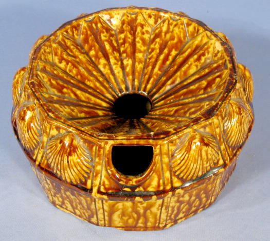 2 Rockingham Glazed Yellow Ware Spittoons - 4
