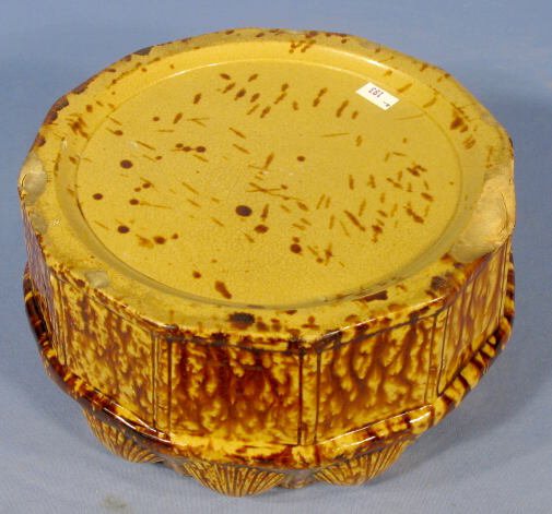 2 Rockingham Glazed Yellow Ware Spittoons - 6