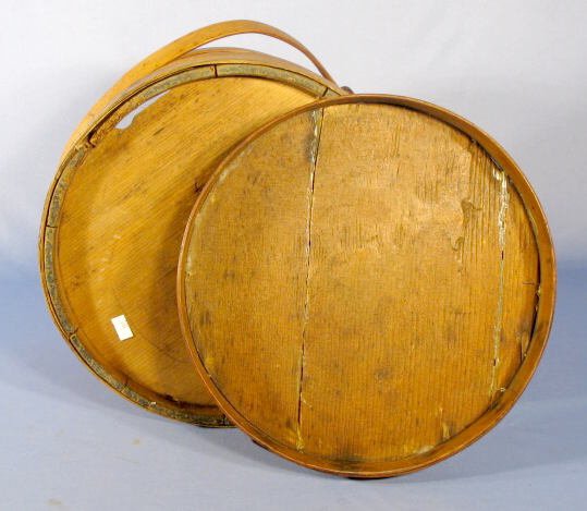 Large Banded Maple Sugar Bucket w/Lid - 5