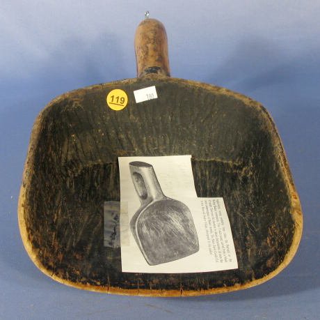 Early Carved Apple Butter Scoop or Shaker - 4
