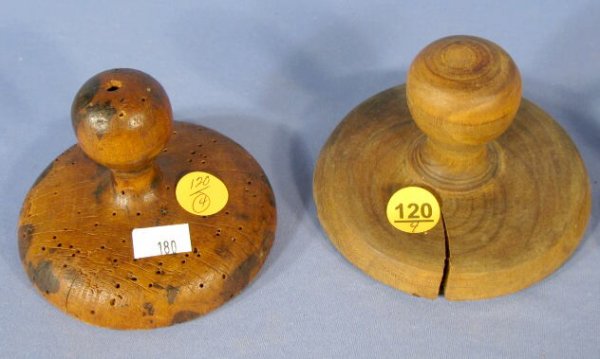 Group of 4 Wood Carved Cookie Presses - 6