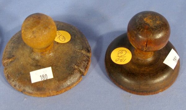 Group of 4 Wood Carved Cookie Presses - 7