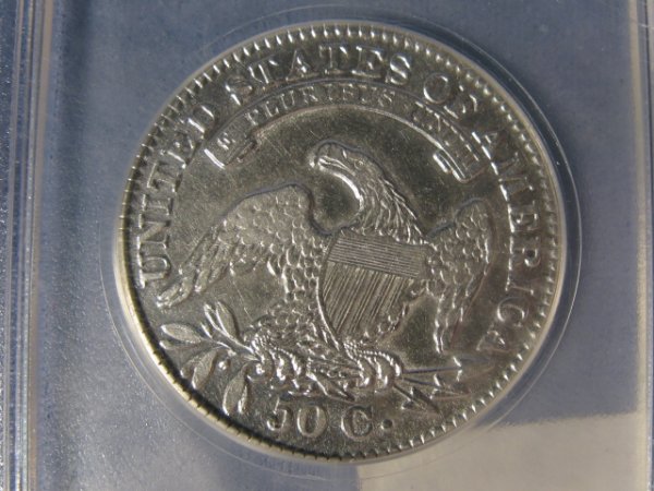 1833-P GEM Slabbed Silver Capped Bust 50c - 2