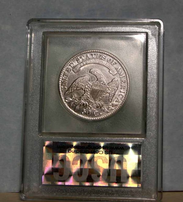 1833-P GEM Slabbed Silver Capped Bust 50c - 4