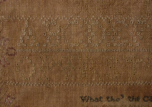 Early Framed Sampler w/Poem - 3