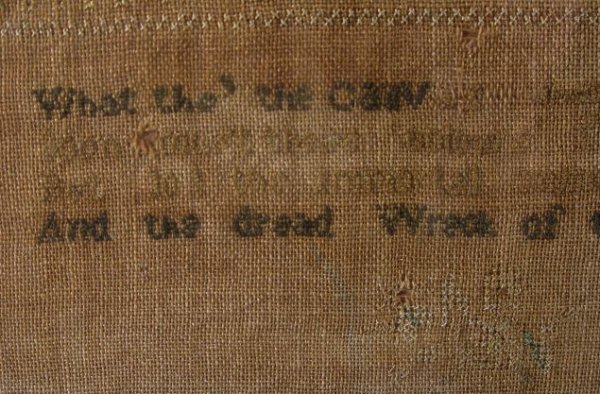 Early Framed Sampler w/Poem - 4
