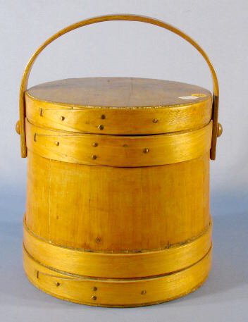 Maple Banded & Pegged Sugar Bucket w/Lid
