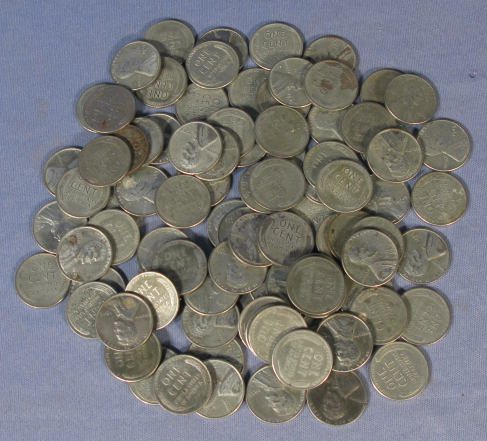 Over 2000 Pennies & 6 Silver Half Dollars - 3