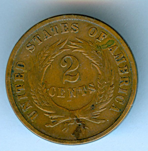 1869 United States 2 Cent Coin - 2
