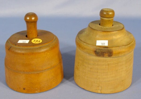 Group of 2 1 LB. Wood Carved Butter Molds