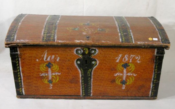 Rosemahled Trunk Dated 1872