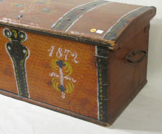Rosemahled Trunk Dated 1872 - 5