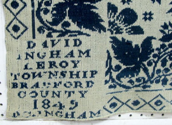 Jacquard Coverlet "David Ingham Leroy Township" - 2