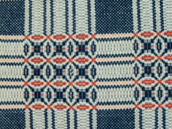 2 Pc. Overshot Loom Coverlet - 2