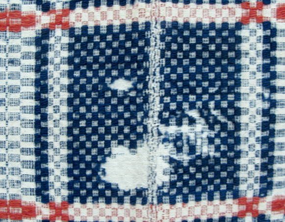 2 Pc. Overshot Loom Coverlet - 3